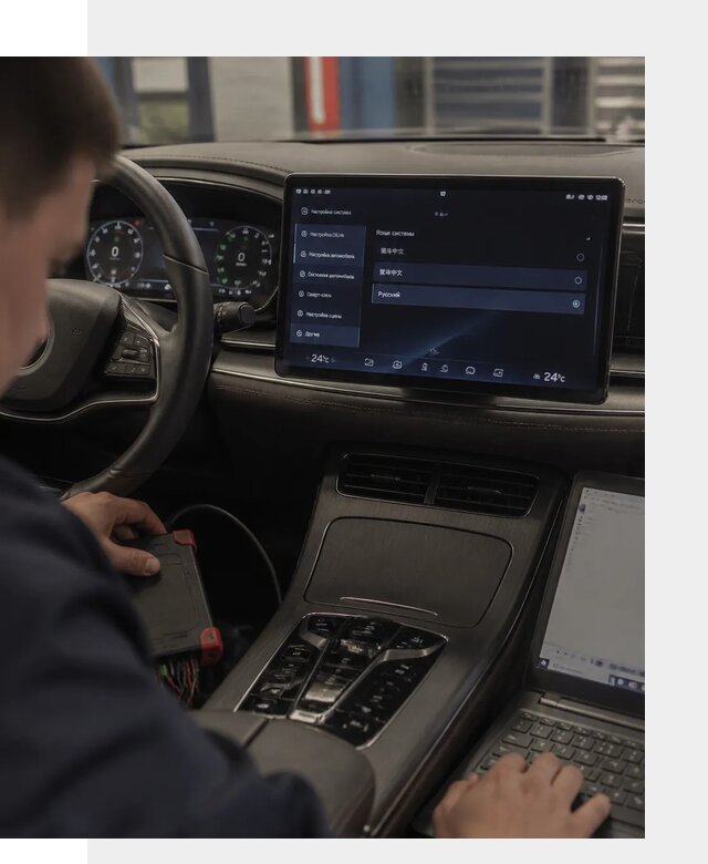 Русификация автомобиля BYD HAN для эксплуатации в Абакане